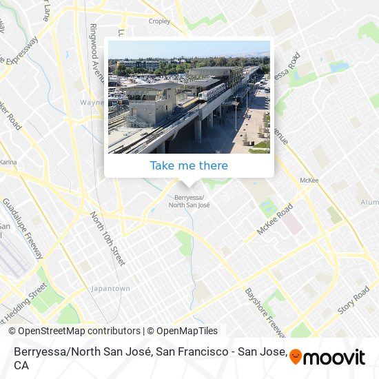 Berryessa/North San José map