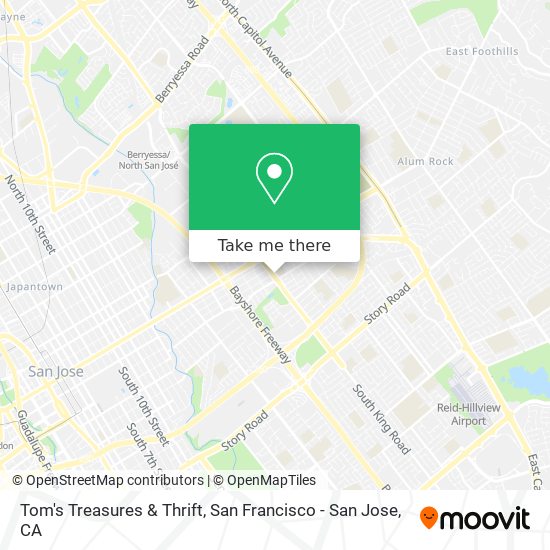 Mapa de Tom's Treasures & Thrift