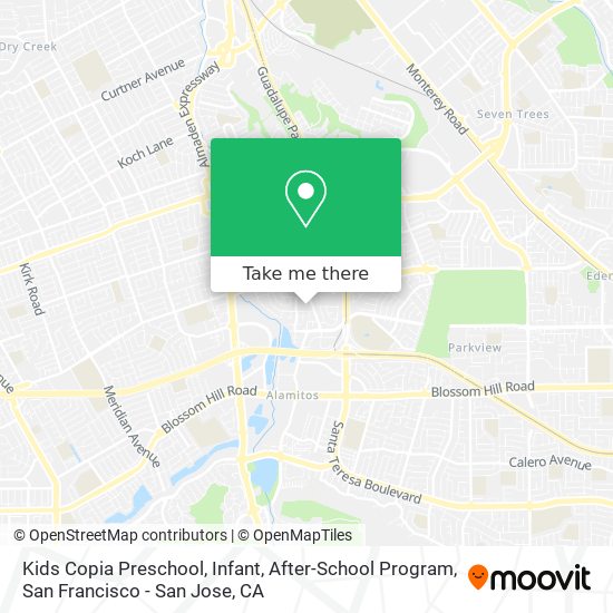 Mapa de Kids Copia Preschool, Infant, After-School Program