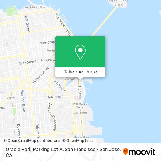 Mapa de Oracle Park Parking Lot A