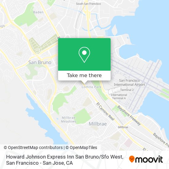 Howard Johnson Express Inn San Bruno / Sfo West map