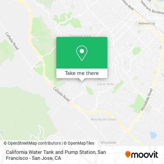 California Water Tank and Pump Station map