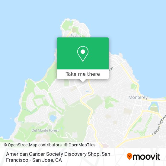 American Cancer Society Discovery Shop map