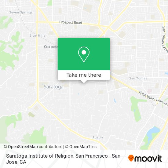 Saratoga Institute of Religion map