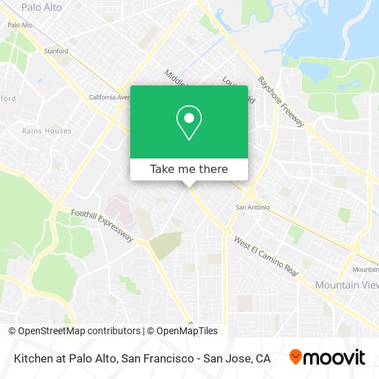 Kitchen at Palo Alto map