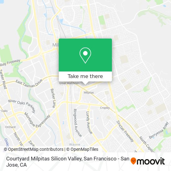 Courtyard Milpitas Silicon Valley map