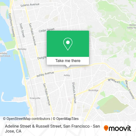 Mapa de Adeline Street & Russell Street