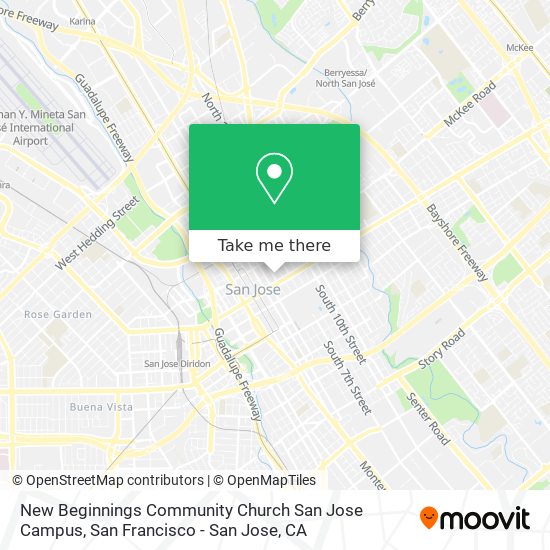 New Beginnings Community Church San Jose Campus map