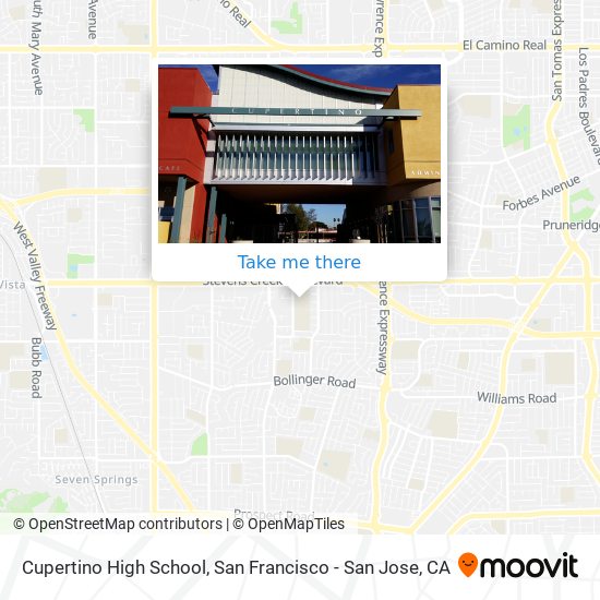 Mapa de Cupertino High School