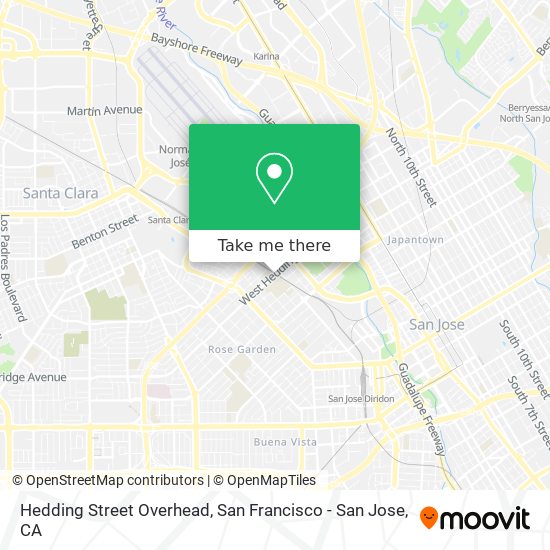 Hedding Street Overhead map