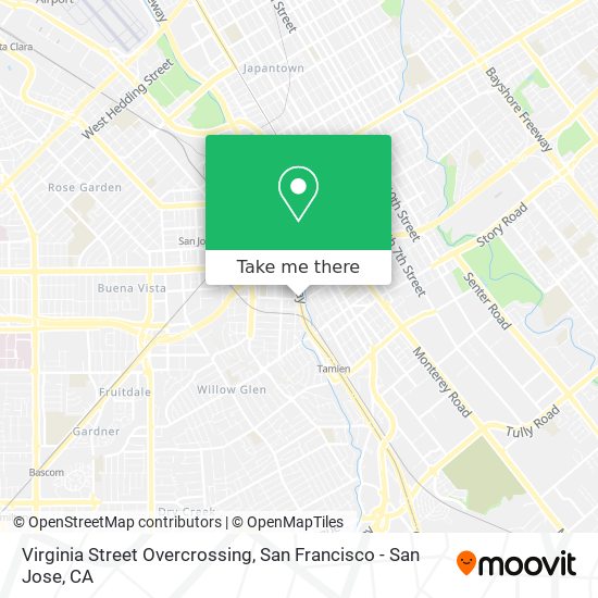 Mapa de Virginia Street Overcrossing