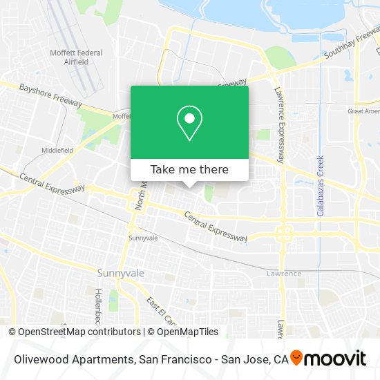 Mapa de Olivewood Apartments