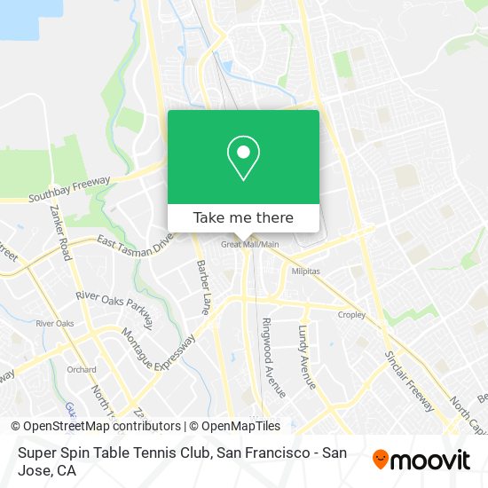 Mapa de Super Spin Table Tennis Club