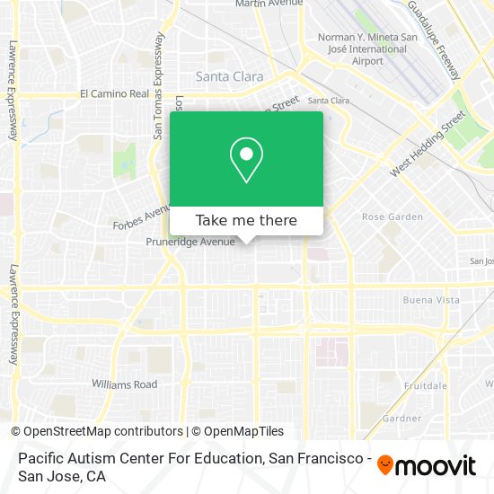 Mapa de Pacific Autism Center For Education