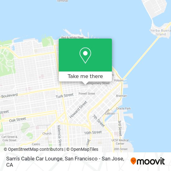 Sam's Cable Car Lounge map