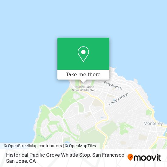 Historical Pacific Grove Whistle Stop map