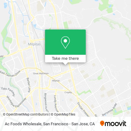 Ac Foods Wholesale map