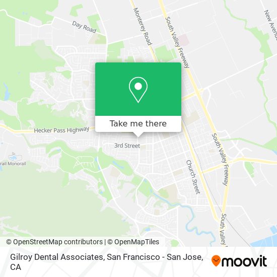 Gilroy Dental Associates map