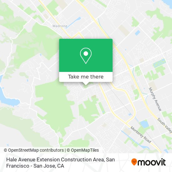 Mapa de Hale Avenue Extension Construction Area