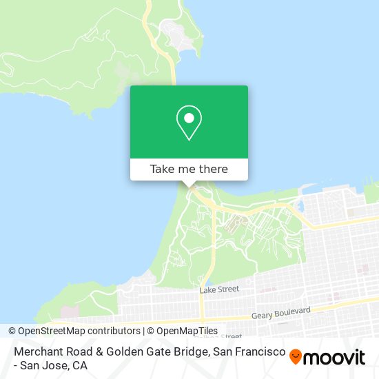 Merchant Road & Golden Gate Bridge map