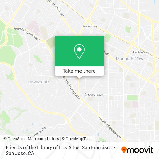 Friends of the Library of Los Altos map