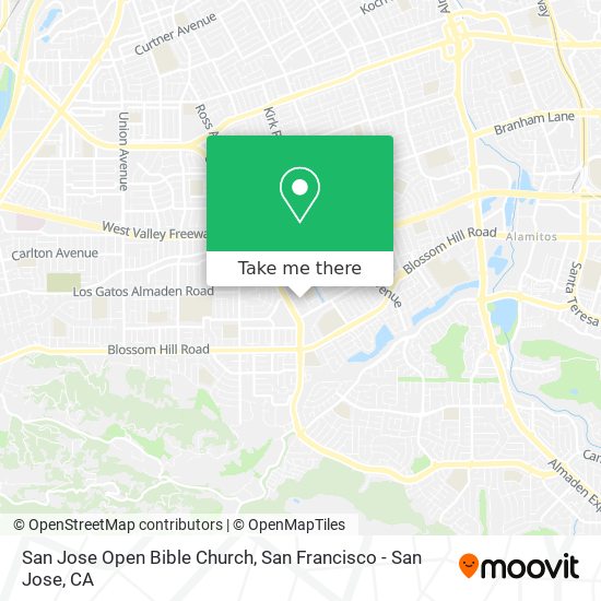 San Jose Open Bible Church map