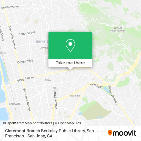 Claremont Branch Berkeley Public Library map
