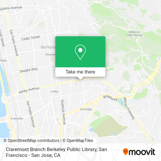 Mapa de Claremont Branch Berkeley Public Library