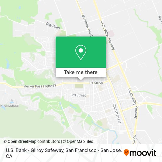 U.S. Bank - Gilroy Safeway map