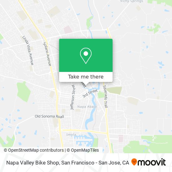 Mapa de Napa Valley Bike Shop