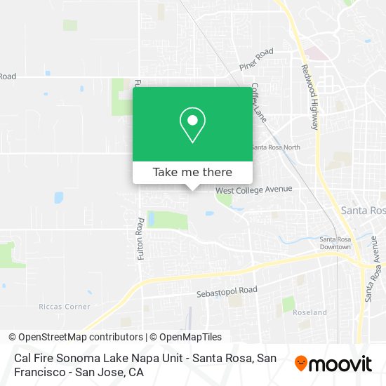 Mapa de Cal Fire Sonoma Lake Napa Unit - Santa Rosa