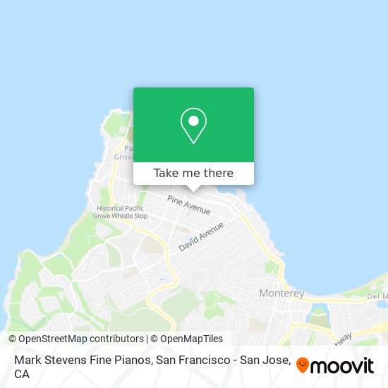 Mark Stevens Fine Pianos map