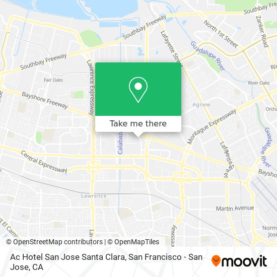 Mapa de Ac Hotel San Jose Santa Clara