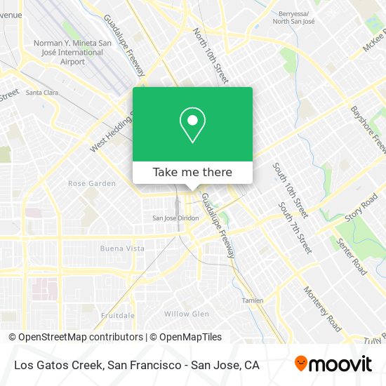 Mapa de Los Gatos Creek
