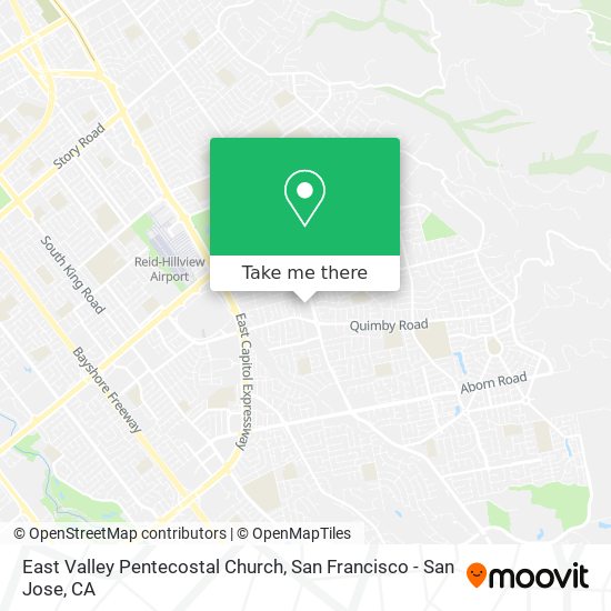 East Valley Pentecostal Church map