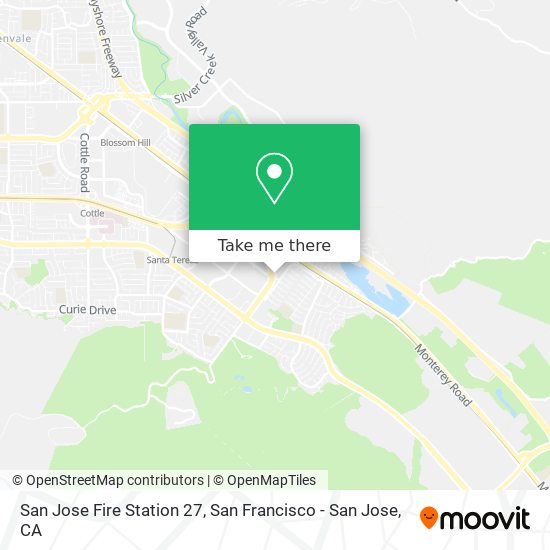 San Jose Fire Station 27 map