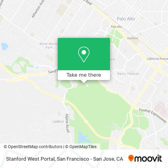 Stanford West Portal map