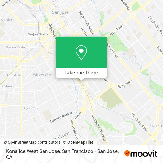 Mapa de Kona Ice West San Jose