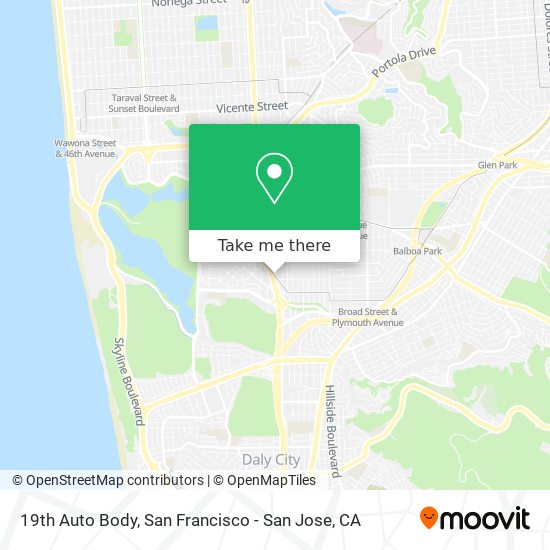 19th Auto Body map