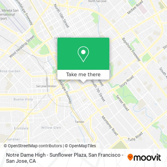 Notre Dame High - Sunflower Plaza map