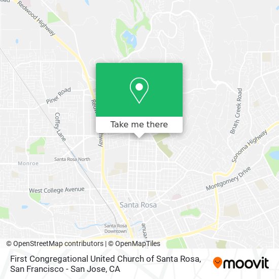 First Congregational United Church of Santa Rosa map