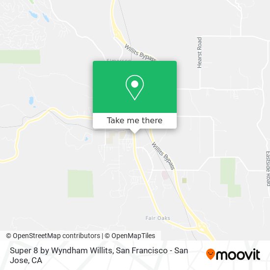 Super 8 by Wyndham Willits map