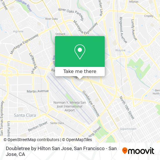 Mapa de Doubletree by Hilton San Jose