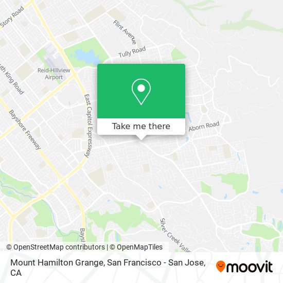 Mount Hamilton Grange map