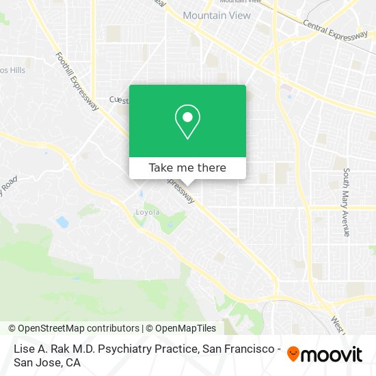 Lise A. Rak M.D. Psychiatry Practice map