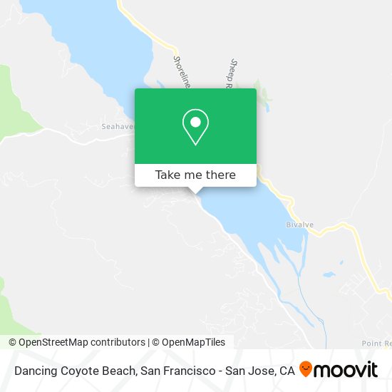 Dancing Coyote Beach map