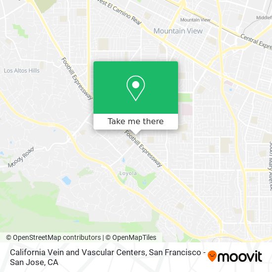 California Vein and Vascular Centers map