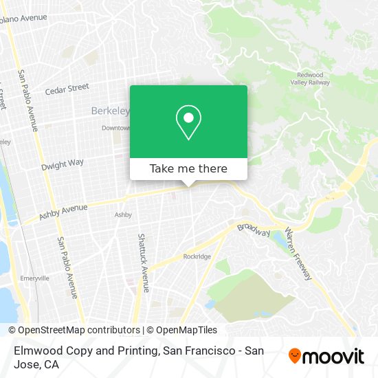 Elmwood Copy and Printing map