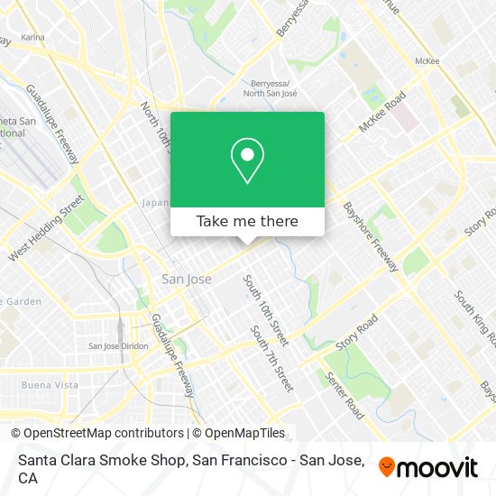 Santa Clara Smoke Shop map