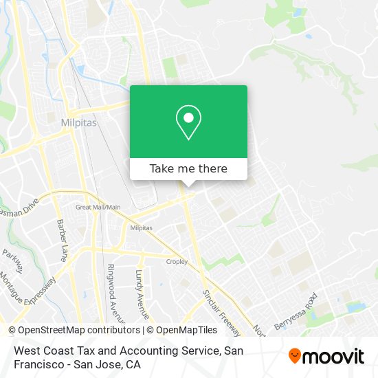 West Coast Tax and Accounting Service map